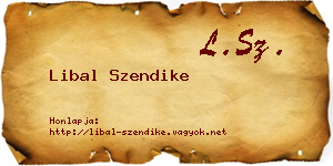 Libal Szendike névjegykártya